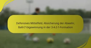 Defensives Mittelfeld, Absicherung der Abwehr, Ballrückgewinnung in der 3-4-2-1-Formation
