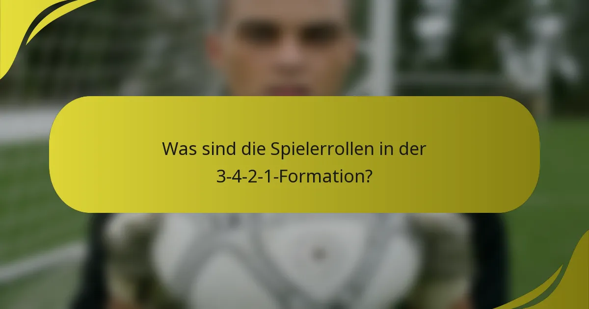 Was sind die Spielerrollen in der 3-4-2-1-Formation?
